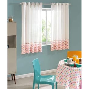 Cortina Para Cozinha Rosa 2,00 X 1,50 Olga Eva 02 Dohler