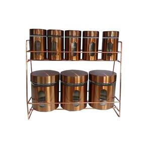 Porta Condimentos Com Suporte Metal