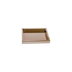 Bandeja Espelhada Bronze Decoração 50X35 Inova Decor