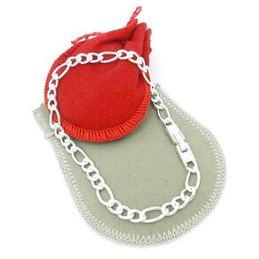 Pulseira Masculina 21Cm 6Mm Largura Folheada Prata Pl139