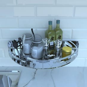 Porta Temperos e Condimentos de Parede Inox Multiuso