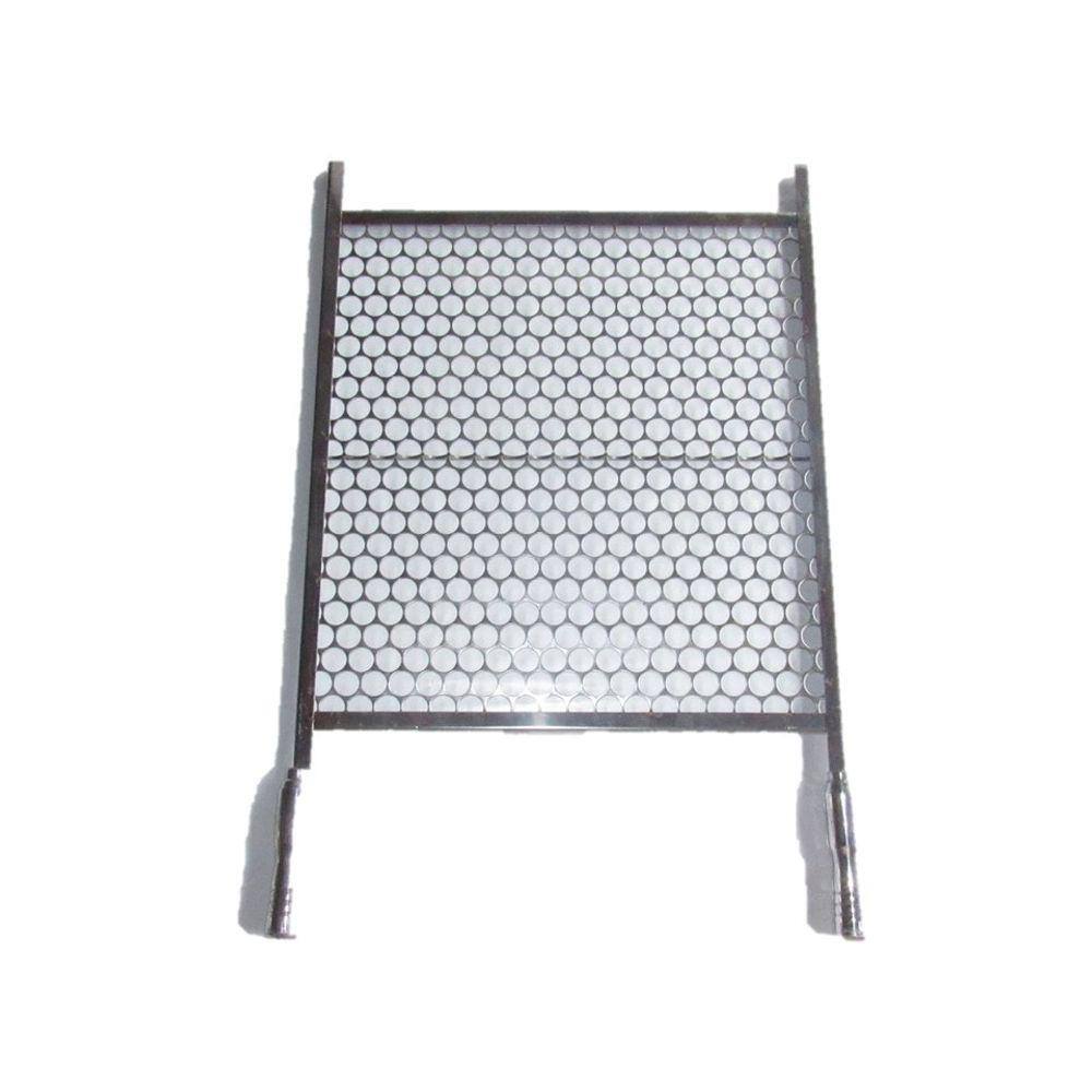 Grelha Moeda em Inox 45cm x 50cm com cabos de alumínio
