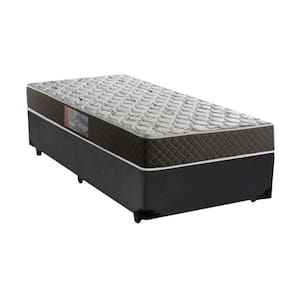 Cama Box Solteiro Colchão Mola Bonnel Premium + Box Sintético 60x88x188 Cor:Cinza