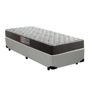 Cama Box Solteiro Colchão Mola Bonnel Premium + Box Sintético 60x88x188 Cor:Branco