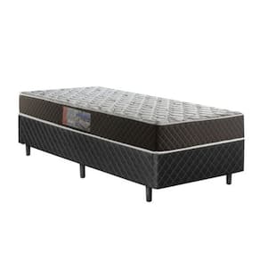 Cama Box Solteiro Colchão Mola Bonnel Premium + Box Poliéster 60x88x188 Cor: Preto