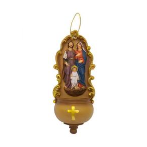 Pia Água Benta Sagrada Família 21Cm - Enfeite Resina