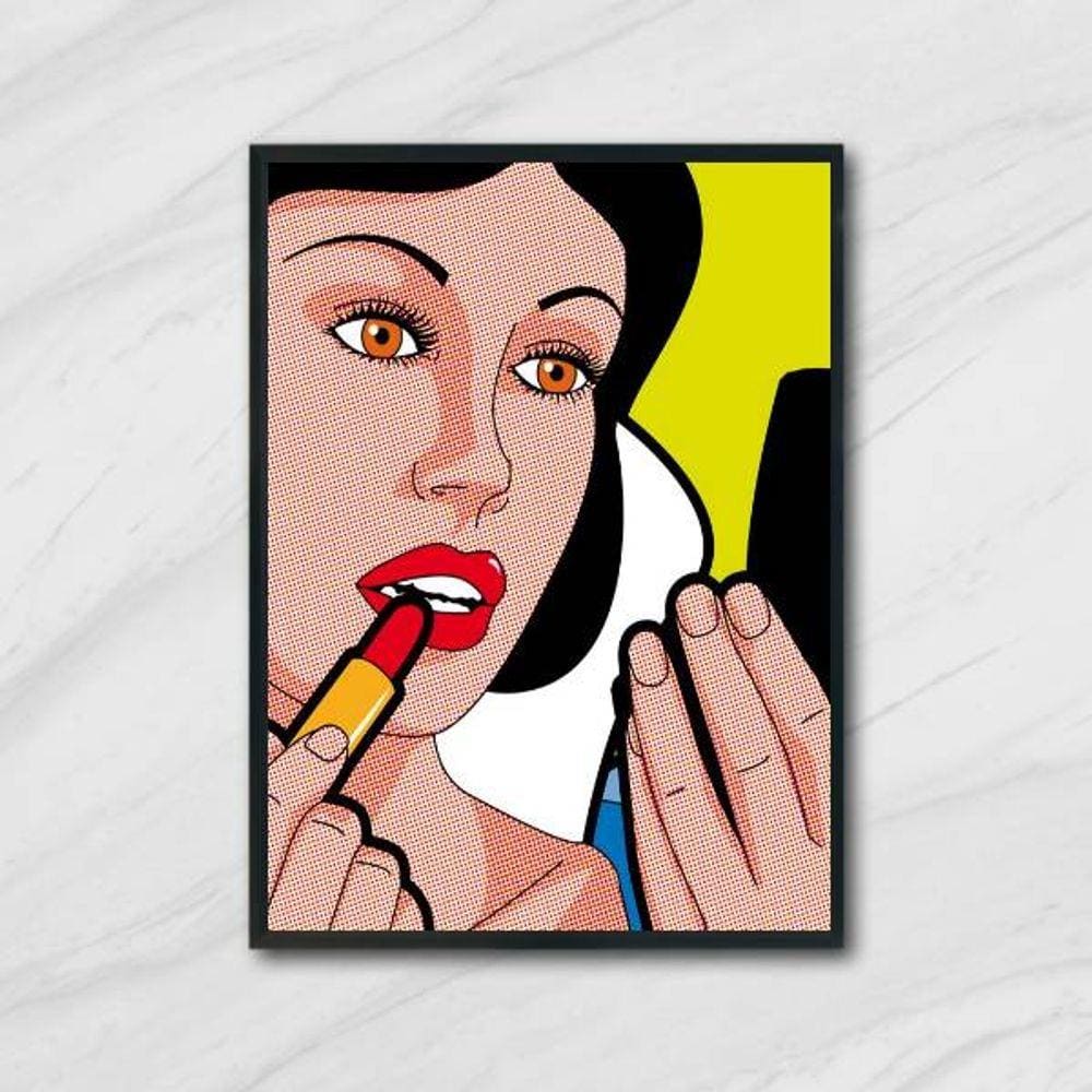 Quadro Branca De Neve Passando Batom