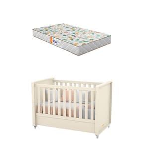 Berço Americano Tutto New Off White com Colchão Gazin - Matic