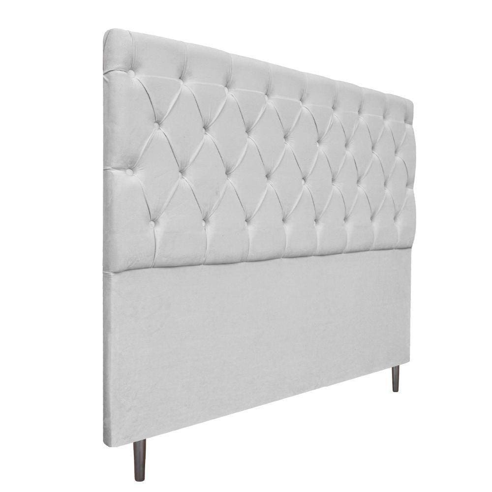 Cabeceira Estofada Liverpool 140cm Casal Branco