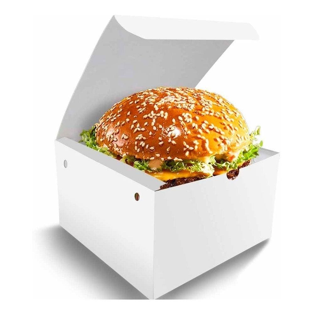 Caixa Embalagem Para Hambúrguer P Branco 200Un