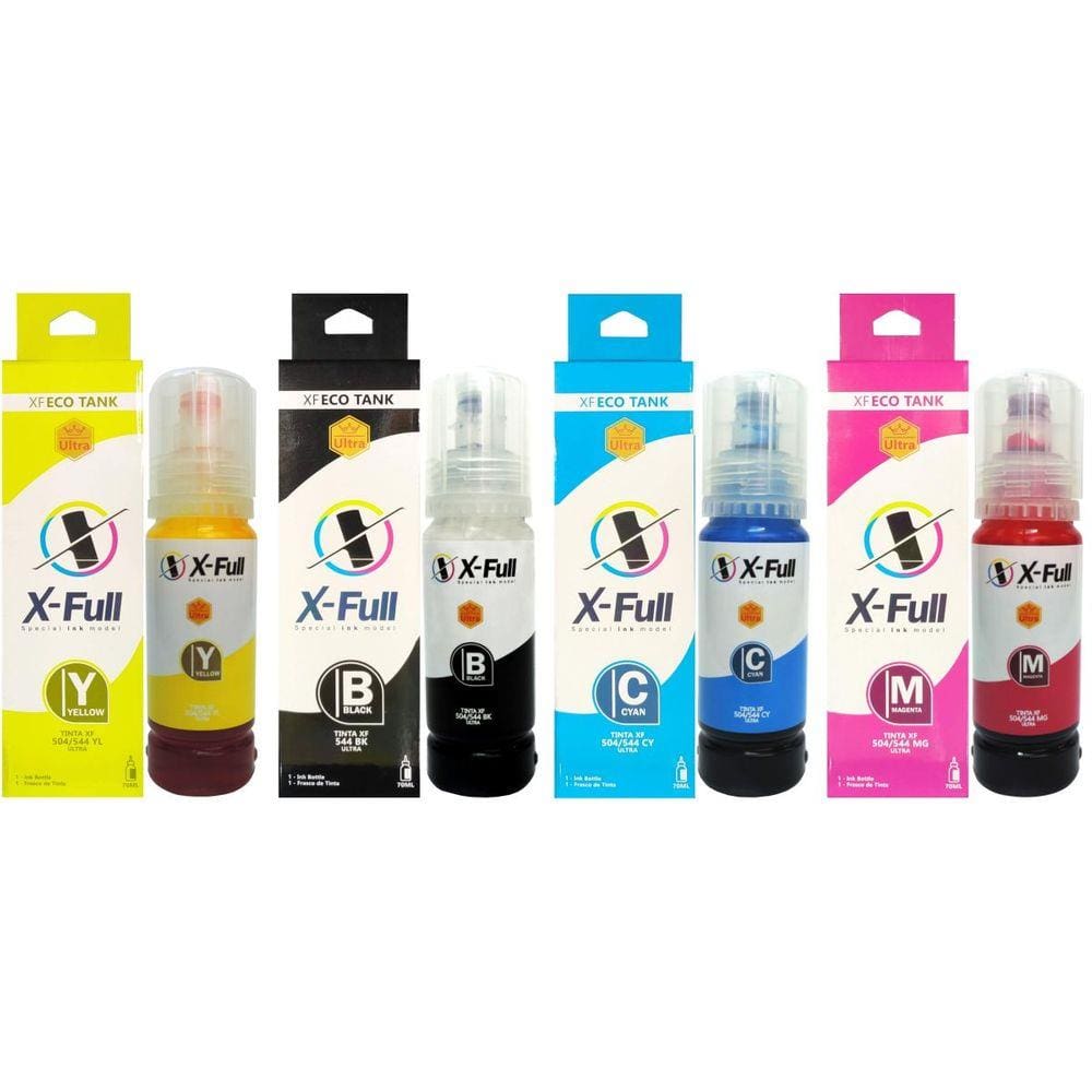 Kit Tinta Para Uso Impressora Epson L3150 L3110 L3250 544 - 4 Cores