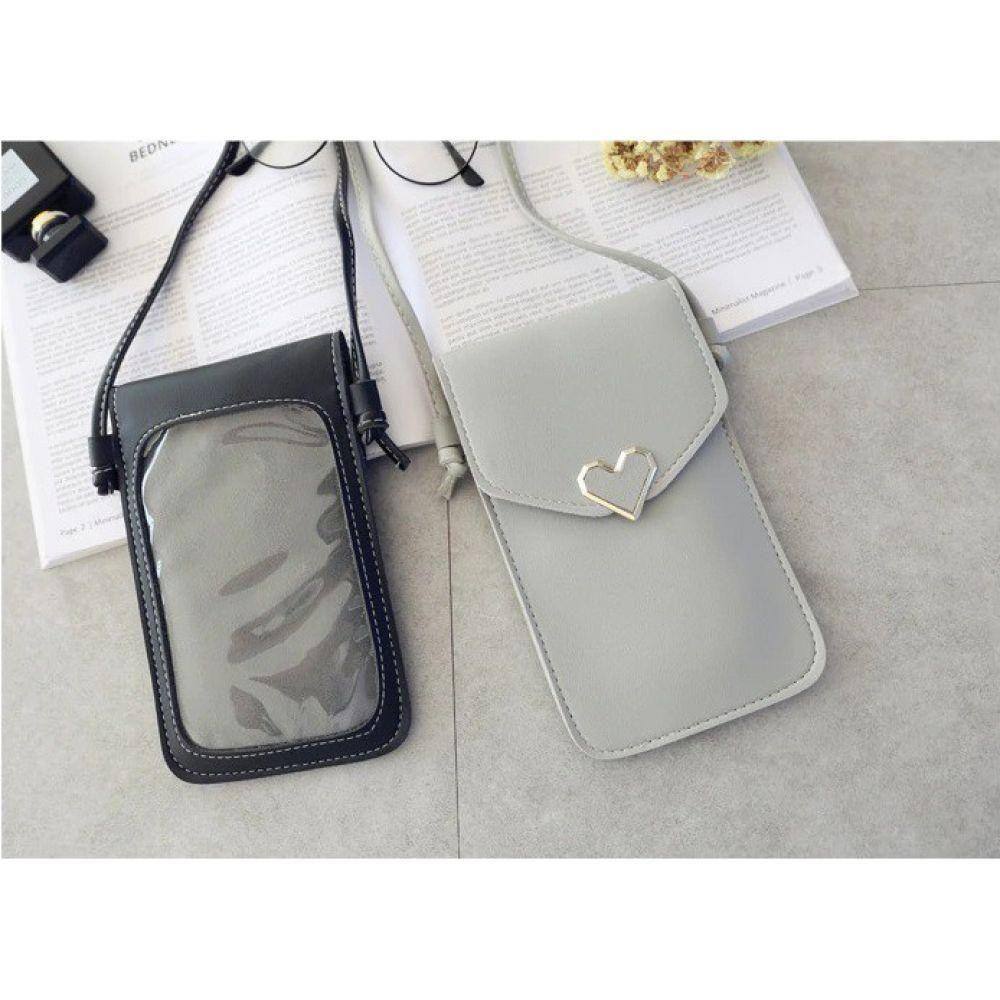Bolsa Porta celular Touch Screen Grafite