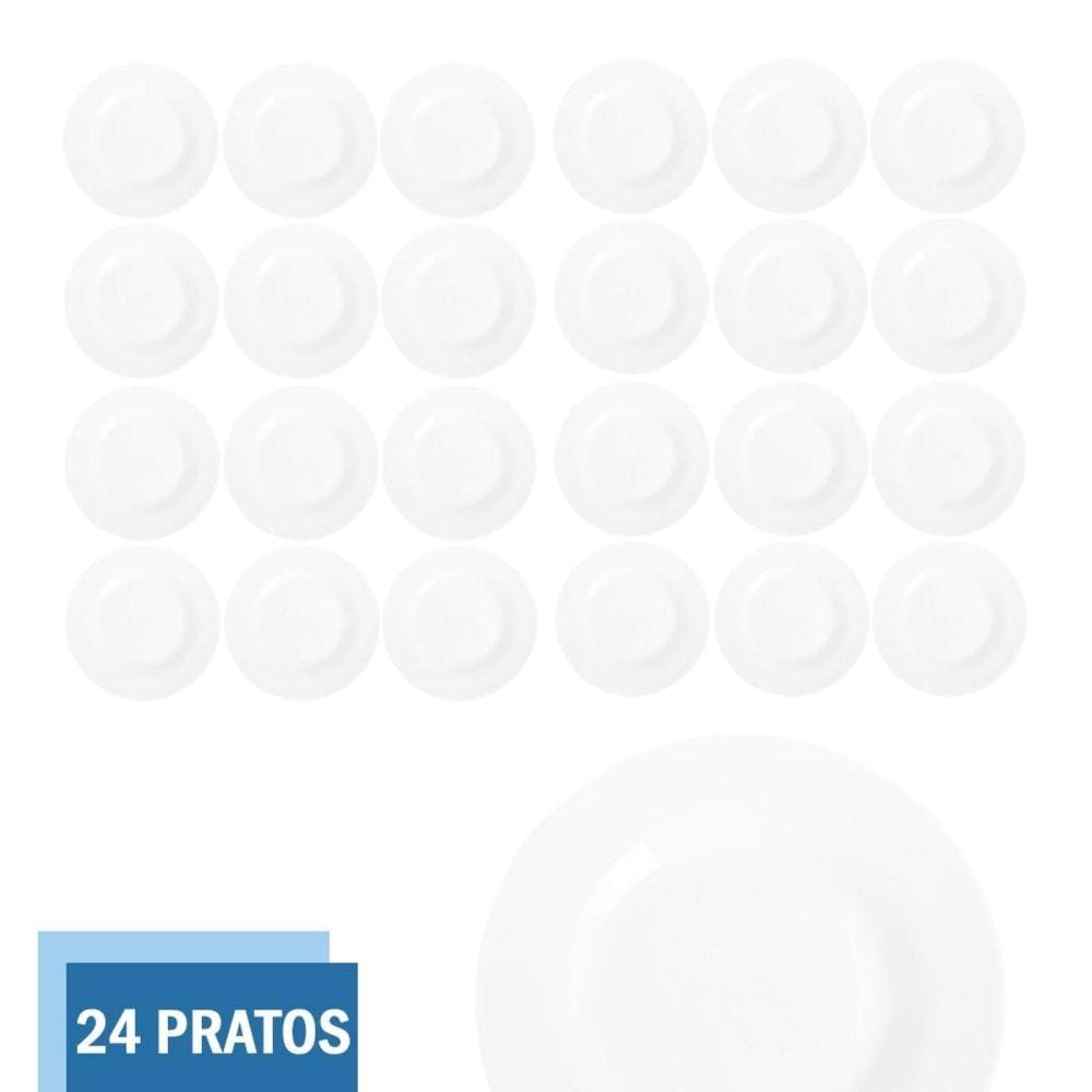 Prato Temperado 19cm Redondo Menu Sobremesa Duralex - 24 Un
