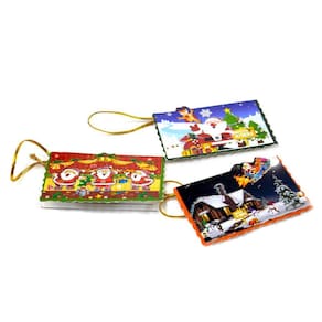 Mini Cartão De Natal De/Para 12 Peças 4,5X6,5 Cm Sortidos