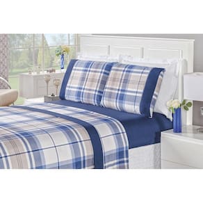 Jogo de Cama Naturalle Casal Padrão 4 peças Azul
