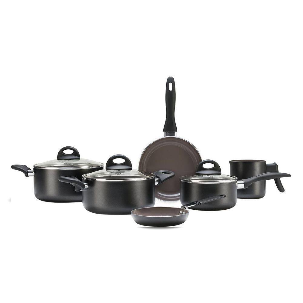 Conjunto de Panelas Ceramic Life Smart Plus 6 Pçs Preta Brinox