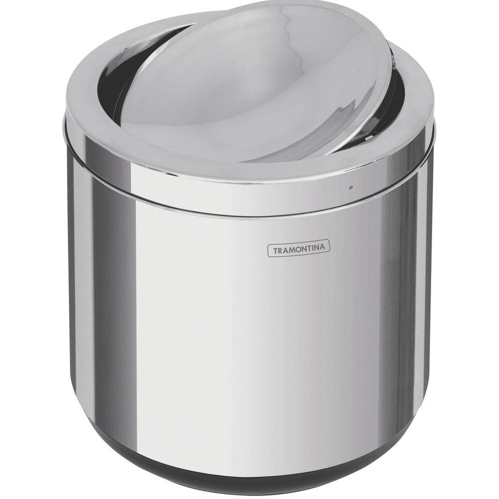 Lixeira Inox Com Tampa Basculante 7 Litros  Tramontina