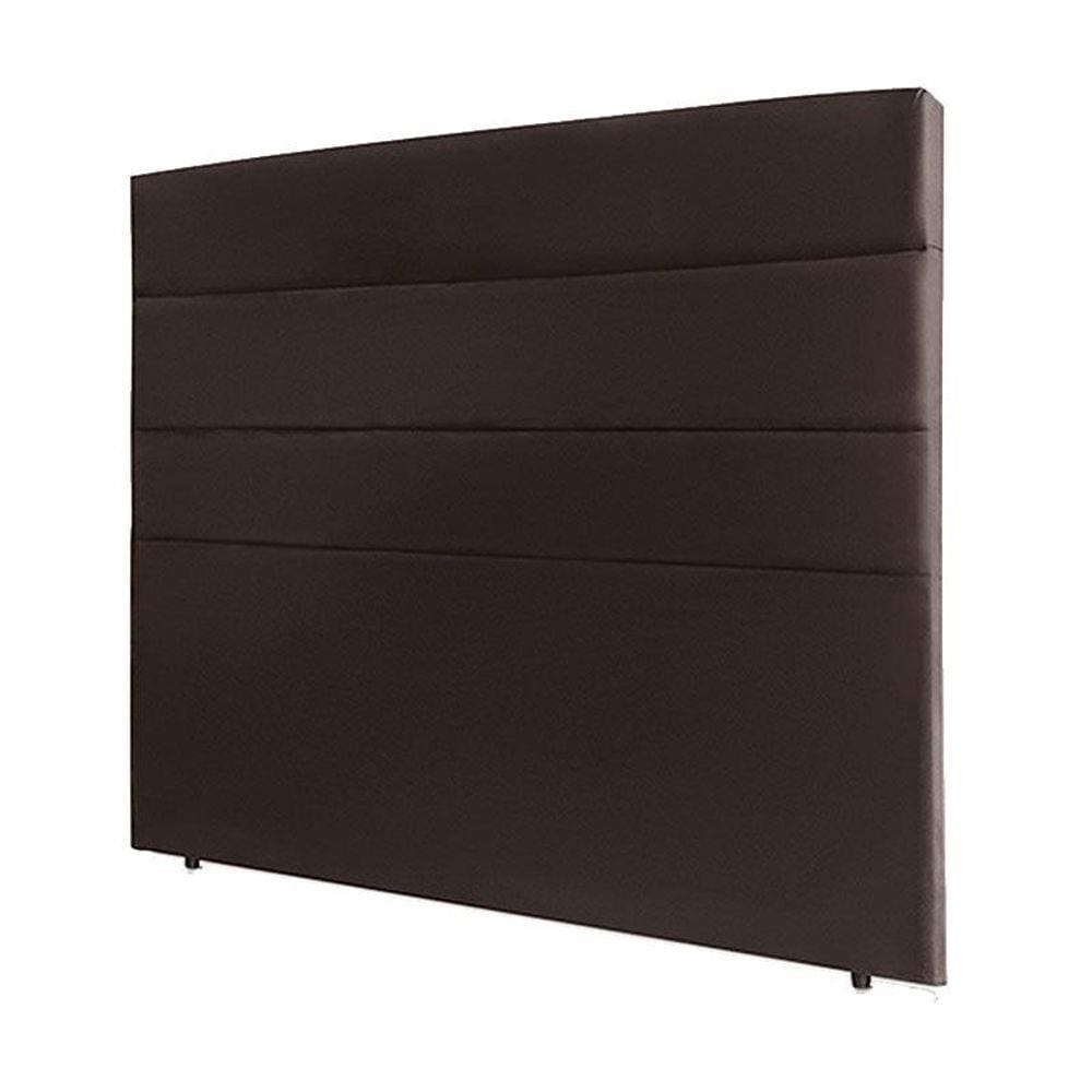 Cabeceira Casal Bia 160 cm Marrom Couro Sintético - IDF Decor