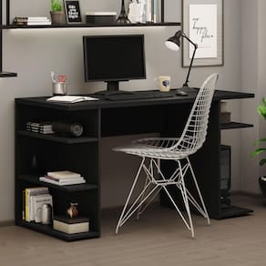 Escrivaninha Mesa para Computador Office 9409 Madesa - Preto