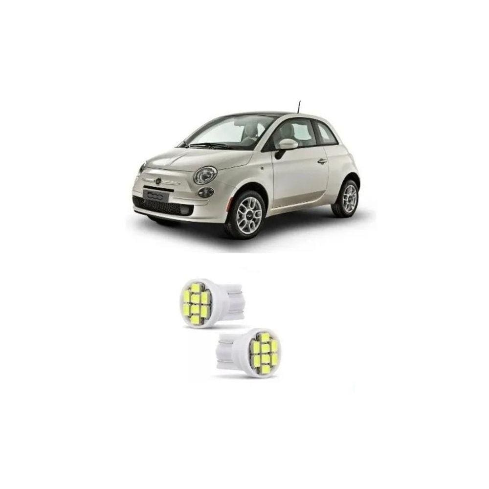 Kit Fiat 500 Lampada Led Pingo Lanterna Super Branca