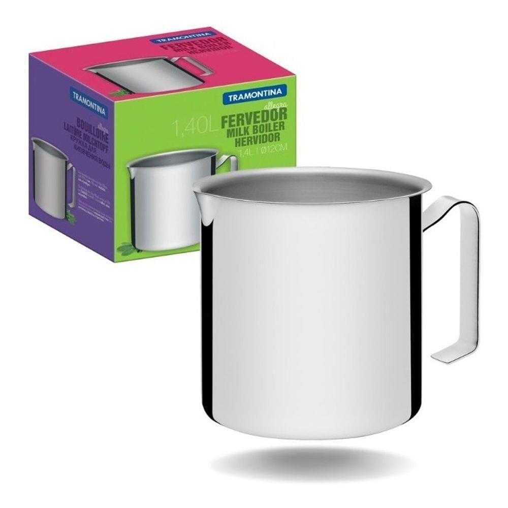Leiteira Allegra Tramontina Caneco Fervedor 1,4l Brilho Inox