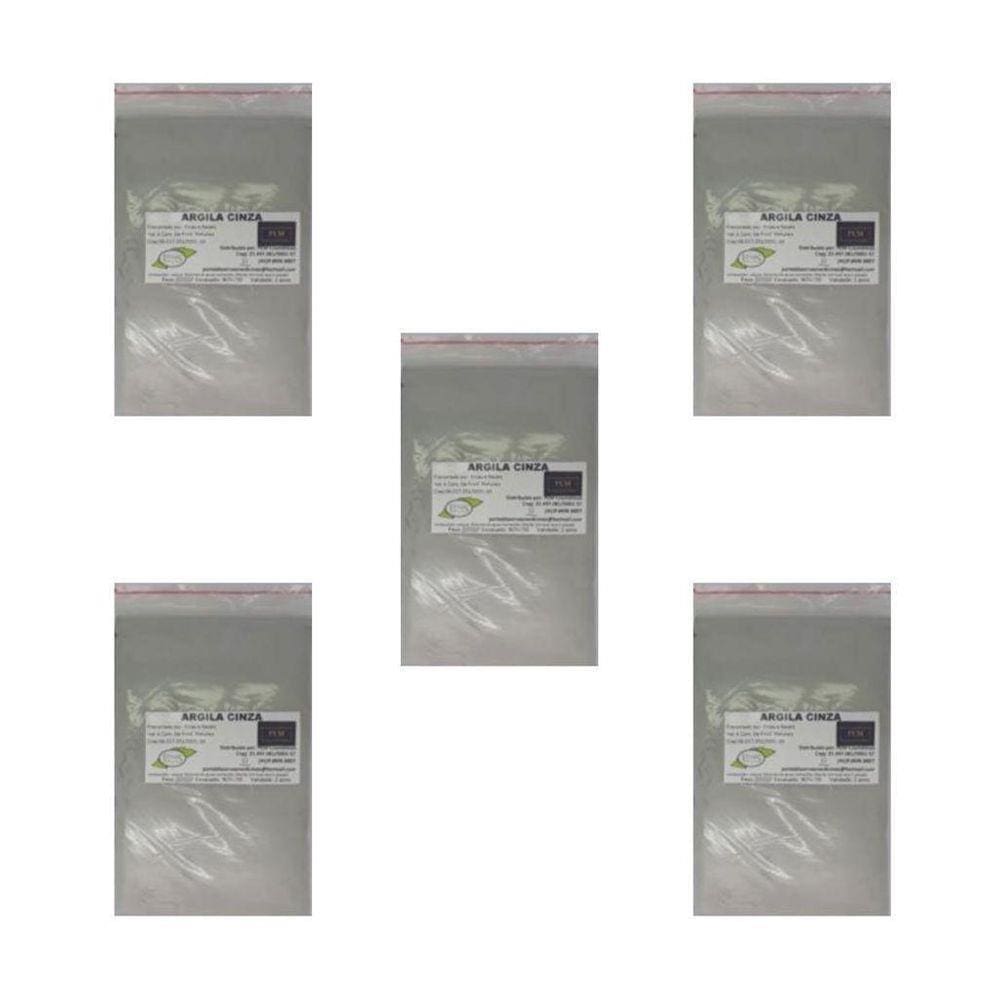Argila Cinza 5Kg Pura Estética Facial E Corporal