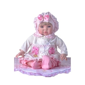 Boneca Bebê Reborn Princesa Larinha Loira 53Cm 20 Acessórios