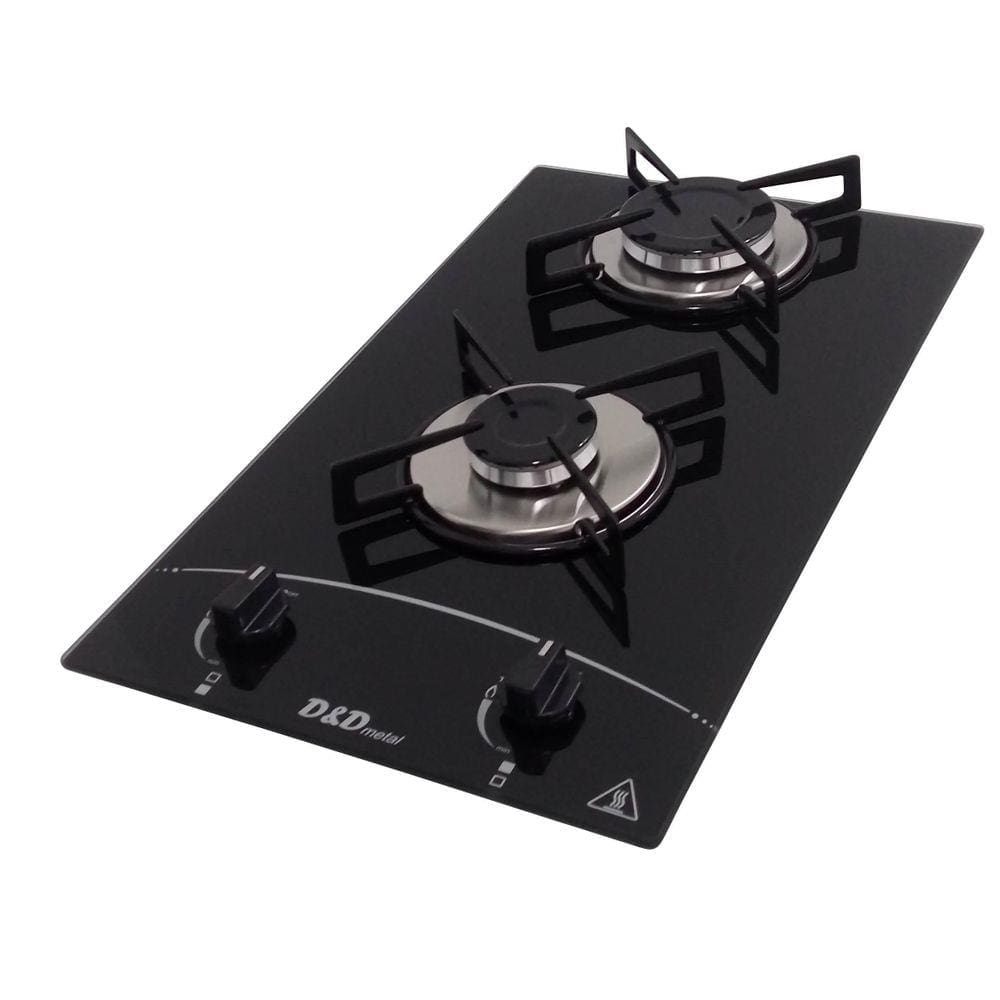 Fogão cooktop D&D a gás 2 bocas preto