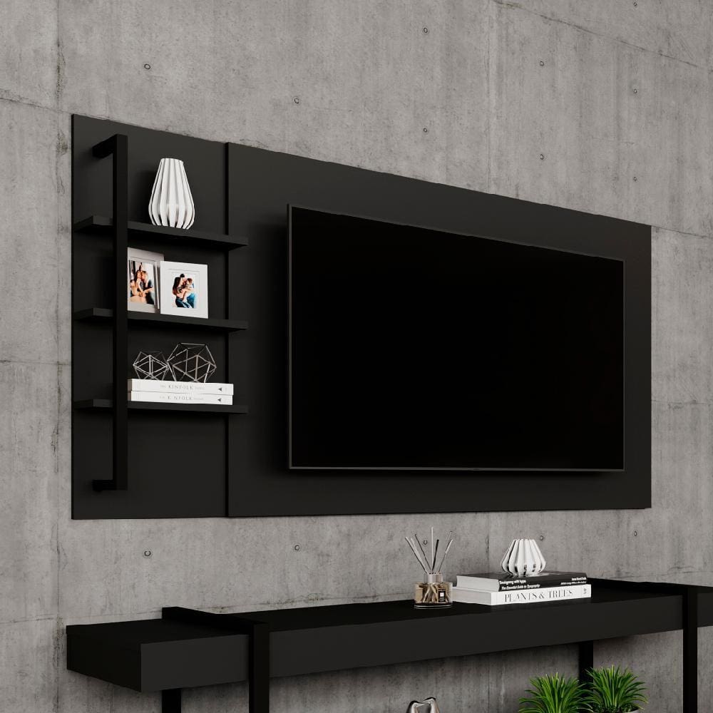 Painel de Parede Amazonas para TV até 50` Preto Fosco Carraro