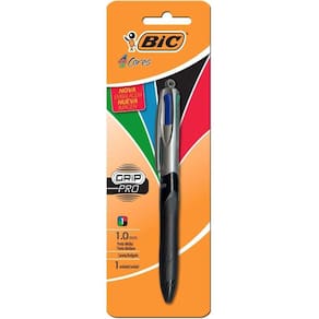 Caneta Esferografica Bic 4 Cores Grip Pro 1.0Mm