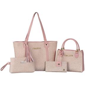 Kit Bolsa Feminina Grande + Bolsa Tote com Necessarie e Carteira