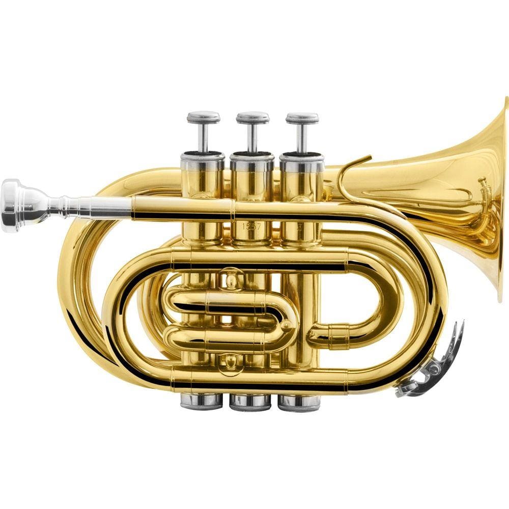 Trompete Pocket Bb Hmt-500L Laqueado Harmonics Dourado