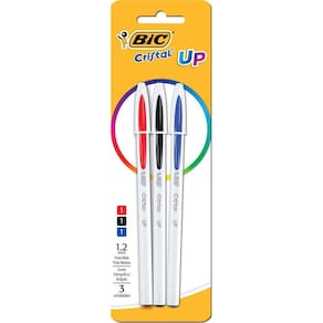 Bic Caneta esferográfica Cristal Up Azul Vermelho Preto