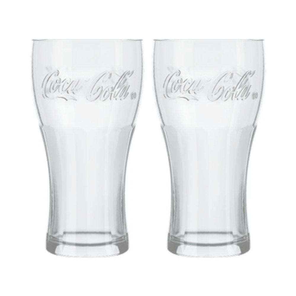 Copo de Vidro Coca Cola Clássico 470ml Cristal Nadir - 2 Un
