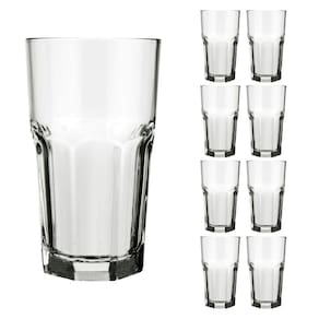 Copo Vidro 340ml Bristol Suco Agua Cristal Luxo Nadir - 8 Un