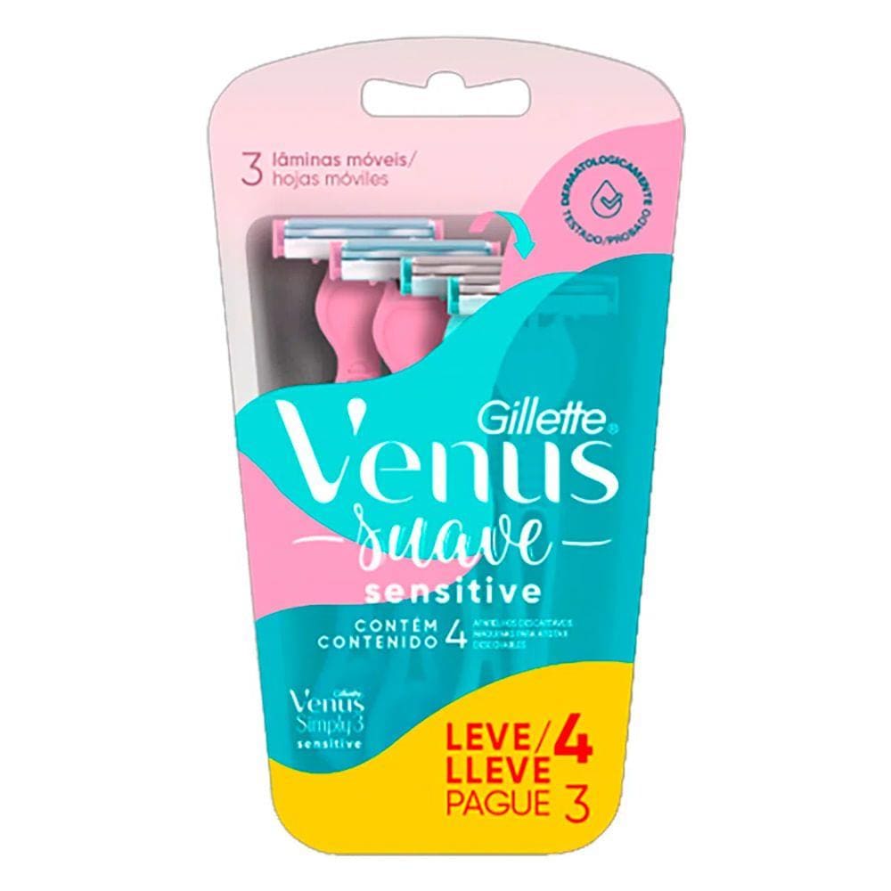 Aparelho De Depilar Gillette Vênus Suave SensitiveLeve 4 Pague 3
