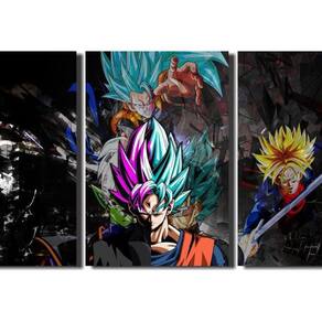 Quadro Decorativo Dragon Ball Goku Super Sayajin 5 Peças