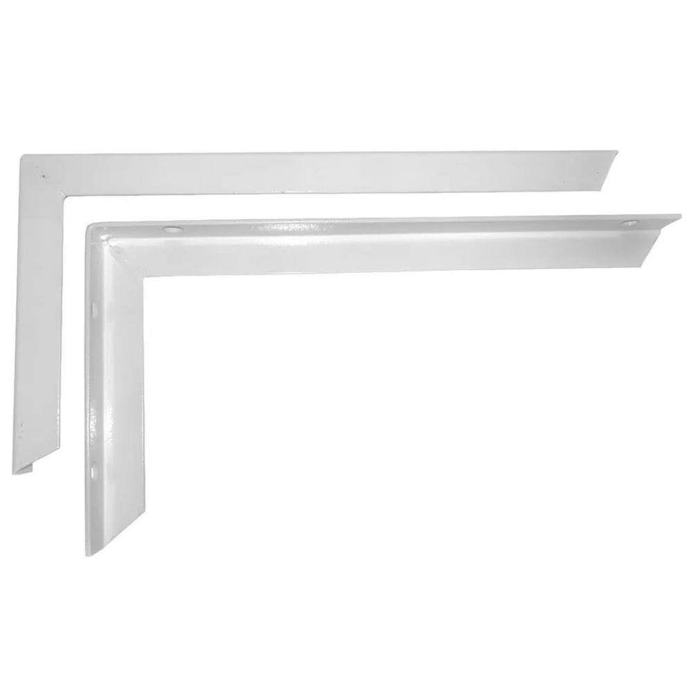 Kit 4 Suporte Mão Francesa Reforçada 30Cm Branca