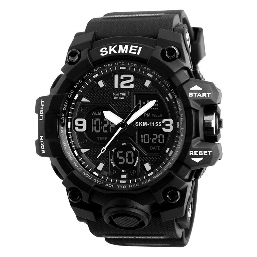 Relógio Masculino Skmei 1155 Esportivo Prova D`Água Preto Nf