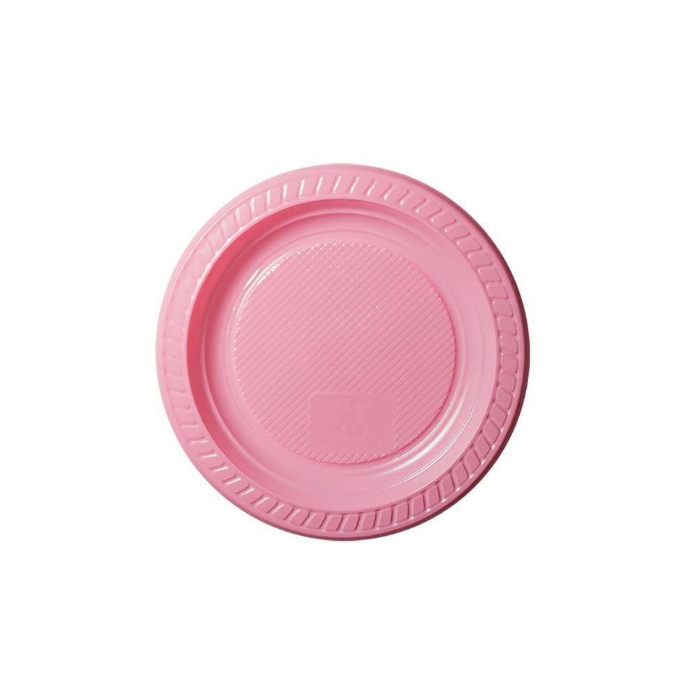 Prato Descartável Copobrás Nº15 com 10 Unidades Rosa