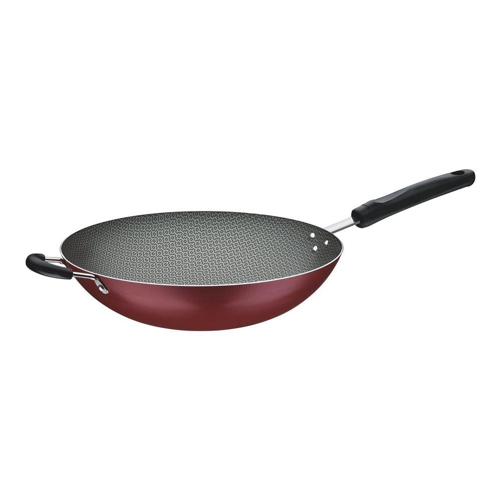 Wok Tramontina Loreto Alumínio Revestimento Antiaderente Starflon Cabo Baquelite Vermelha 32 cm 4,4L Tramontina
