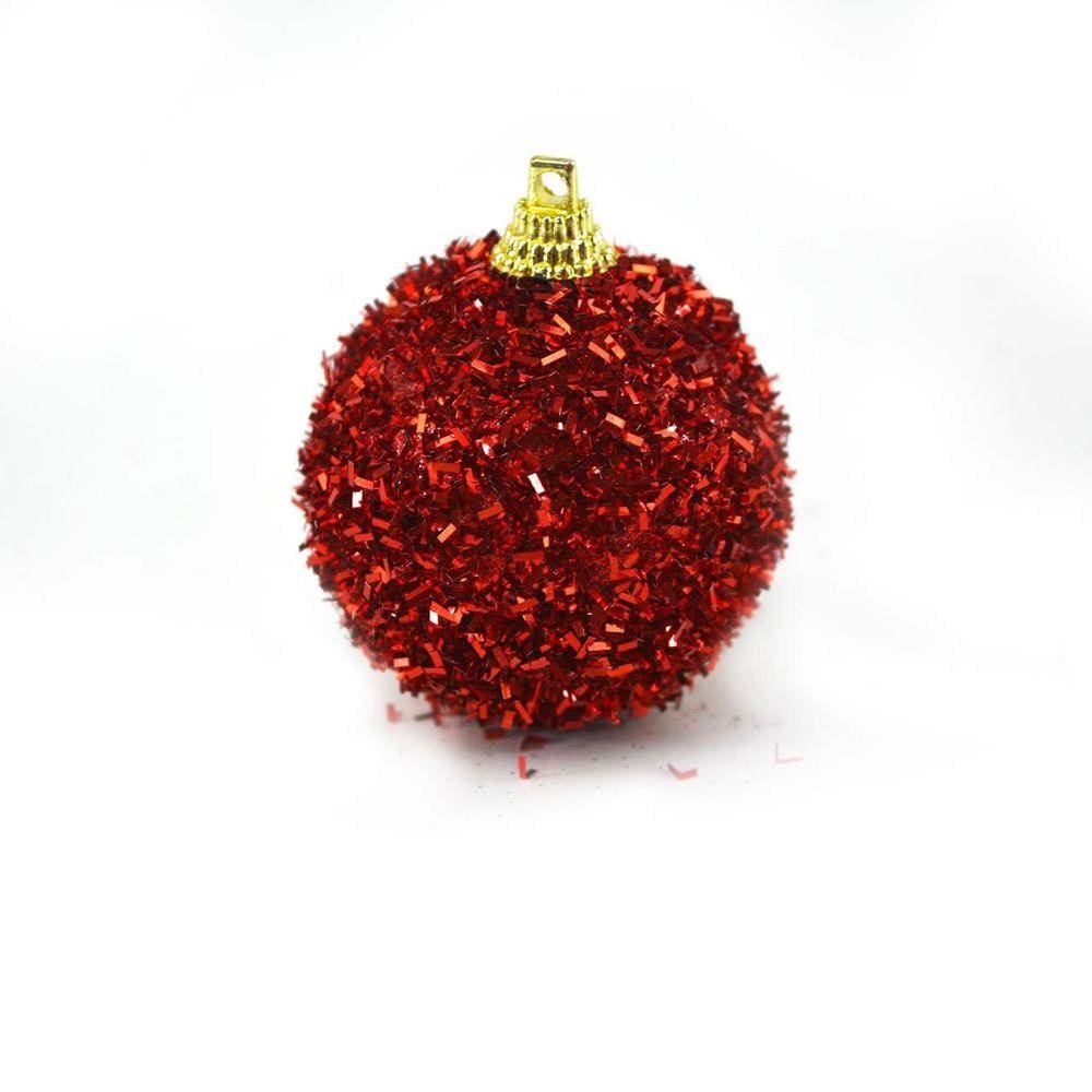 Bolinhas De Natal 5Cm C/ 4 Unid - Festão Vermelho