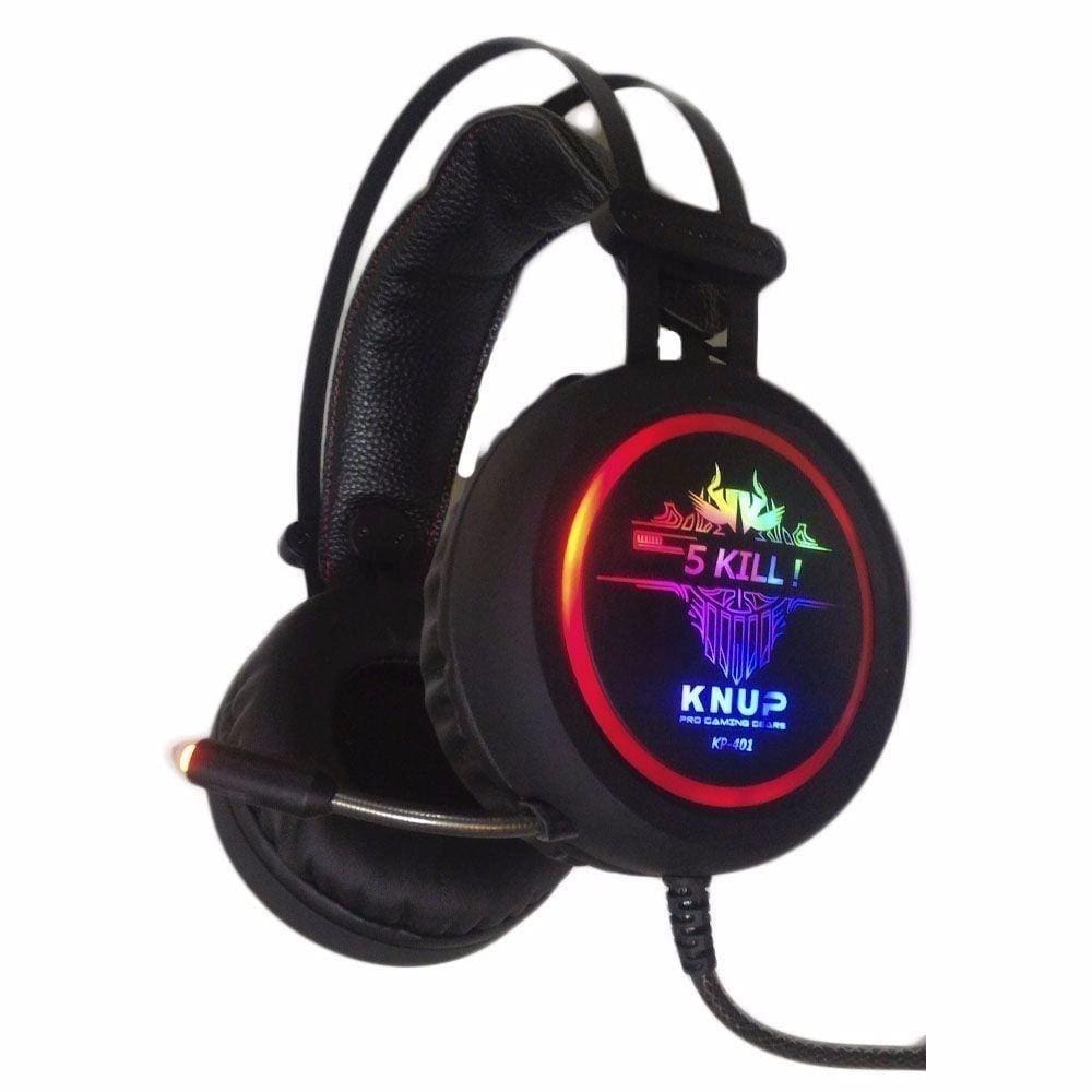 Fone De Ouvido Gamer Headset Pc Notebook KP-401 Knup Preto