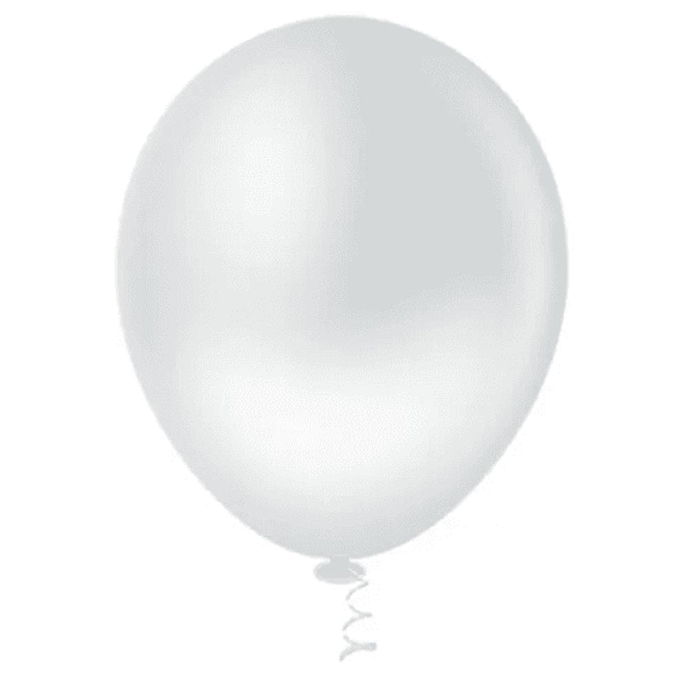 BALAO LISO REDONDO - PIC PIC Nº 05 - BRANCO - Pacote com 50 unidades