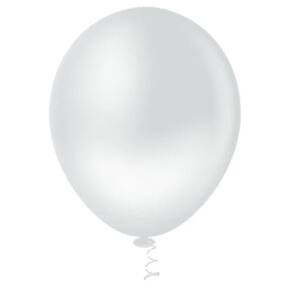 BALAO LISO REDONDO - PIC PIC Nº 05 - BRANCO - Pacote com 50 unidades