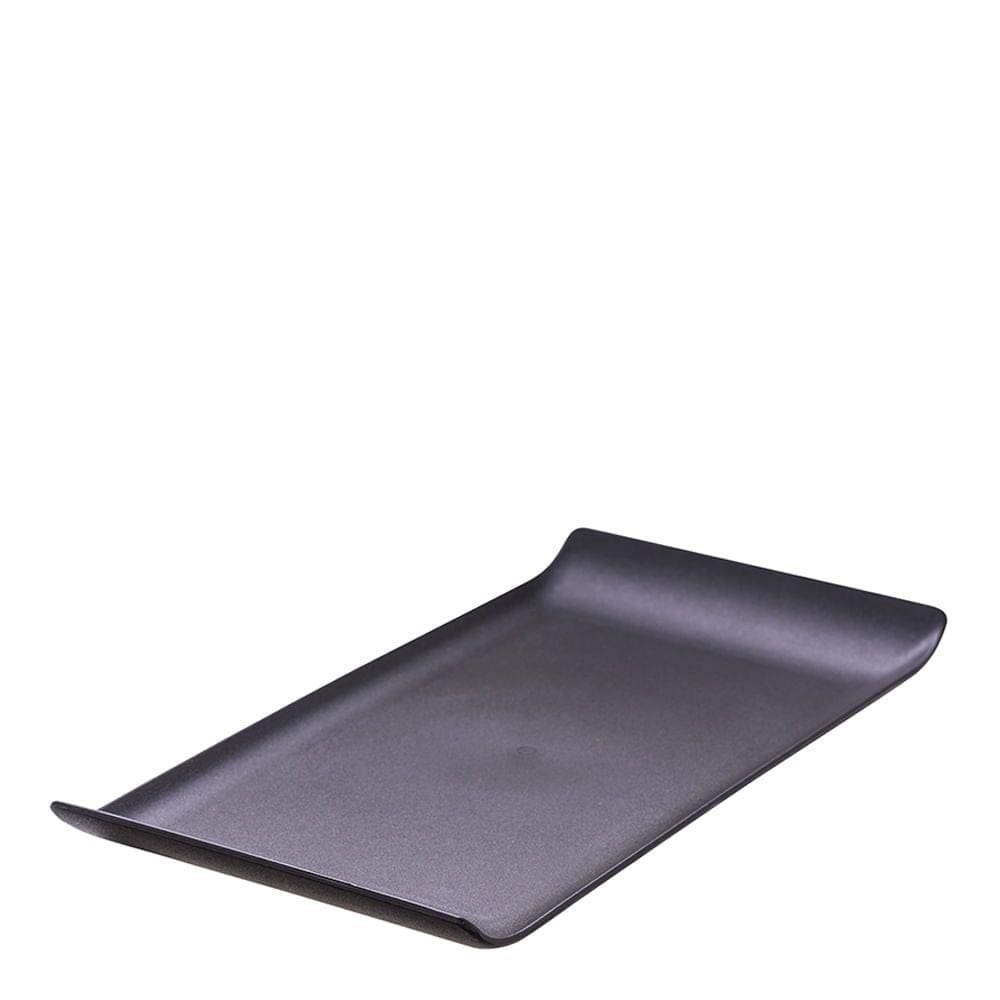 Bandeja Coffee Retangular 15x30 Preta em Polipropileno Linha Tropical VEM