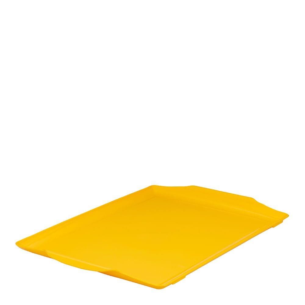 Bandeja Square Retangular 35x50 Amarela em Polipropileno Linha Tropical VEM