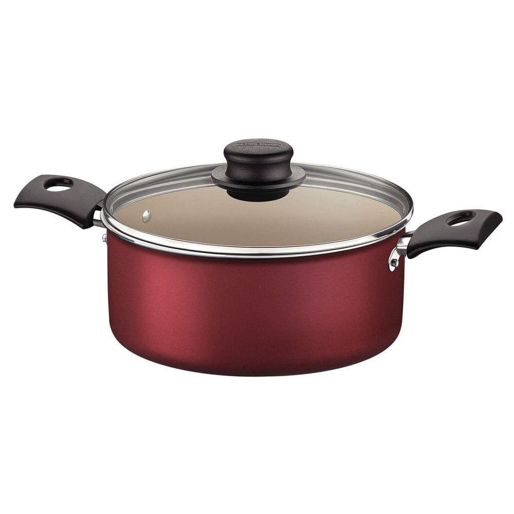 Caçarola Turim Tramontina em Alumínio Vermelho com Revestimento interno antiaderente 22cm Tramontina