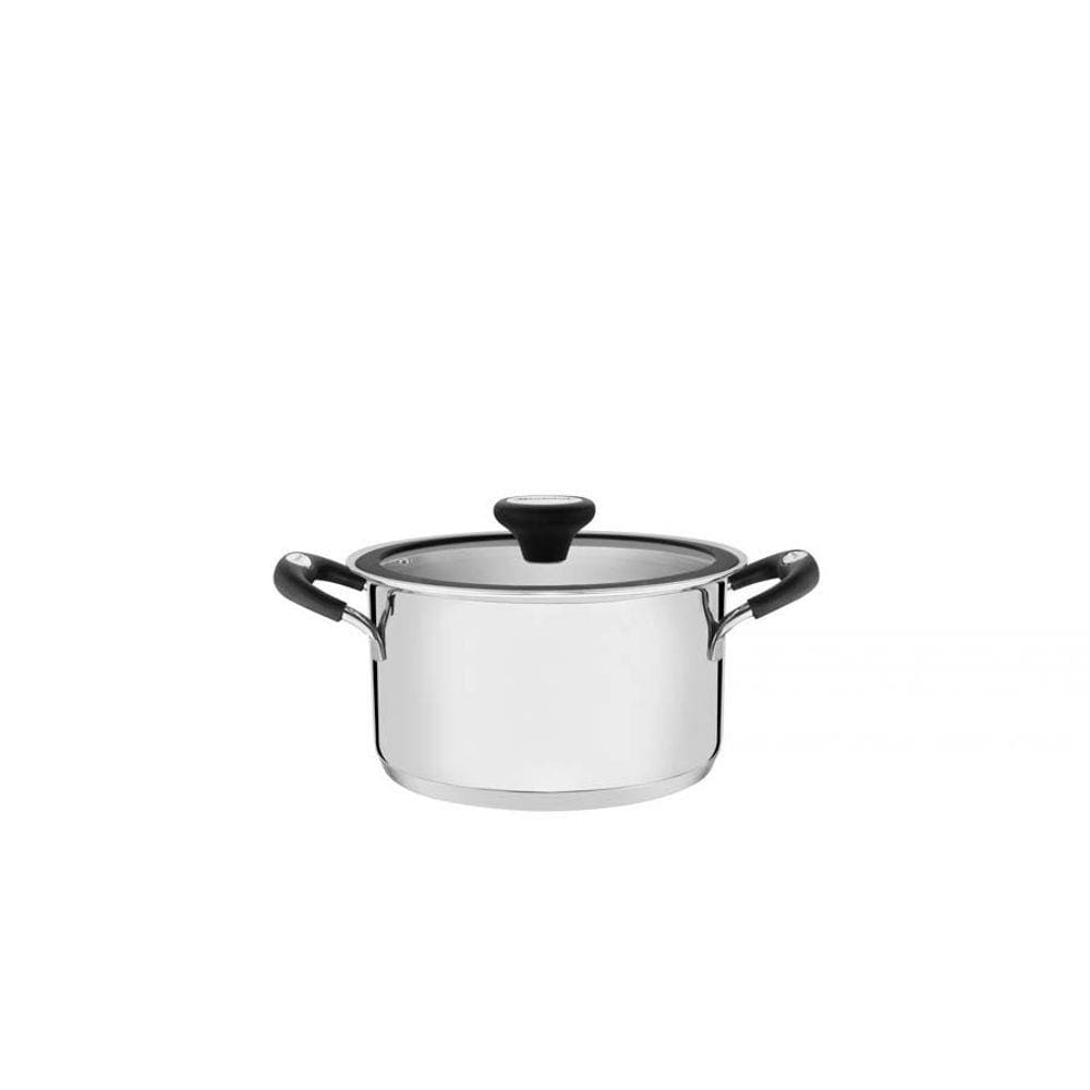 Caçarola Funda Tramontina Solar Silicone em Aço Inox com Fundo Triplo 16 cm 1,8 L Tramontina