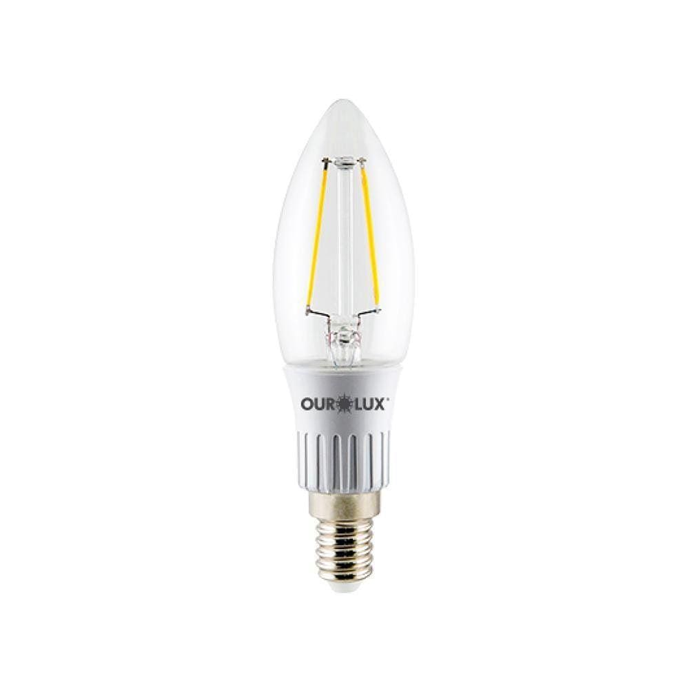 Lâmpada Filamento E14 3W 2700K Luz Amarela Ourolux